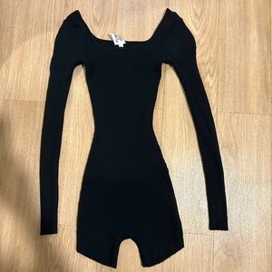 Princess Polly Mendes Black Long Sleeve Shot Romper in size XS/S
